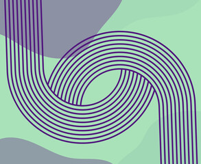 Abstract boho rainbow pattern background in shades of purple and green colours