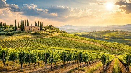 Fototapeta premium Vineyard in Tuscany