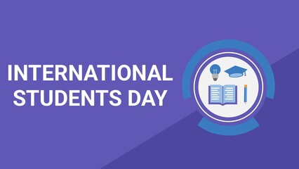 International Students Day web banner design illustration 