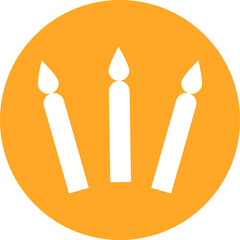 Happy birthday single vector icon