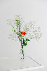 Carnation, Rose & Baby's Breath Arrangement