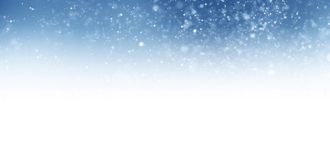 Abstract christmas background snow falling over blue, Gradient effect isolated on white and transparent background, png