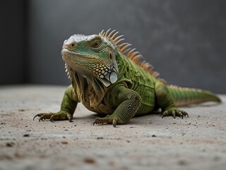 Obraz premium iguana in the zoo,iguana on a tree,iguana in the zoo
