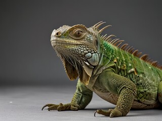 Obraz premium iguana in the zoo,iguana on a tree,iguana in the zoo