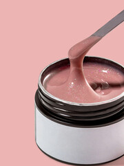 colored gel nail polish in a jar