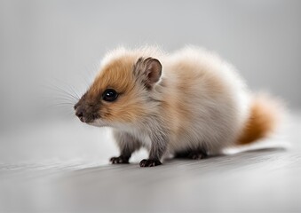 A small furry animal with a white background.