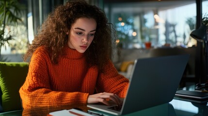 The Woman Using Laptop