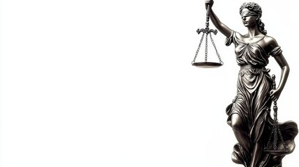 A statue of Lady Justice holding scales, symbolizing fairness and the law.