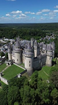 drone video Pierrefonds castle france europe