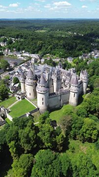 drone video Pierrefonds castle france europe