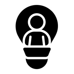 Creative person Solid Icon
