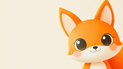 Obraz premium a kawaii orange fox