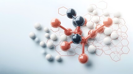 Captivating Molecular Structures:Intricate Organic Bonds and Geometric Patterns in Scientific Visualization