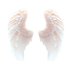 Obraz premium The wings of a white angel are spread wide open, creating a sense of freedom