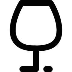 Simple vector icon on a theme wine glass