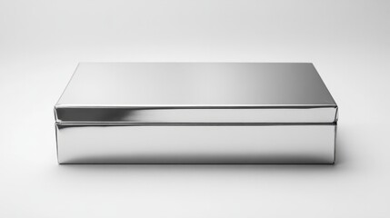 A minimalist, flat white box with rounded edges, sitting on a plain white background