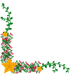 Christmas Fir Branches Corner Decoration