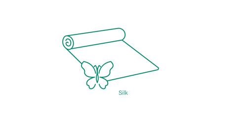 Silk Icon for Luxurious Fabric and Sustainable Fashion Applications