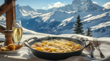 Tartiflette by mont blanc a heartfelt culinary experience amidst the breathtaking alps landscape