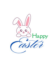 Happy Easter T-Shirt Design – Colorful Bunny