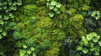Vibrant green moss texture creates a calming background, perfect for adding depth. This green moss texture offers a fresh, organic feel ideal for various design projects.