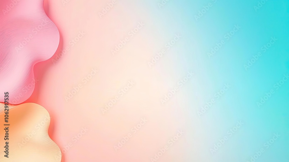 Poster abstract soft gradient background with pink and blue hues.