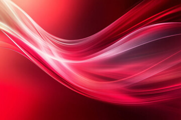 Abstract waves in shades of red and white flowing gracefully across the image with soft blending and a sense of smooth motion
