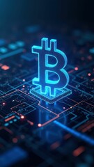 Bitcoin cryptocurrency. Gold coin. Trading on the cryptocurrency exchange. Trends in bitcoin exchange rates.