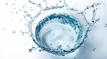 water splash isolated on white