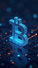 Bitcoin cryptocurrency. Gold coin. Trading on the cryptocurrency exchange. Trends in bitcoin exchange rates.