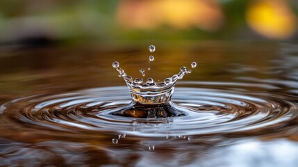 water drop splash in water