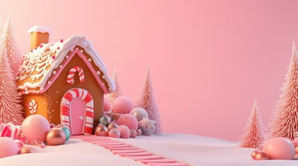 Whimsical Gingerbread House with Sweet Decorations