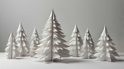 White paper Christmas tree