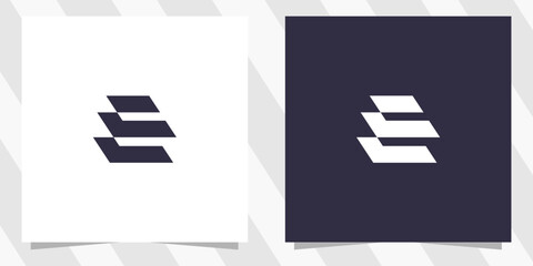 letter e logo design vector