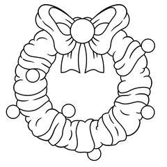illustration of Christmas wreath.