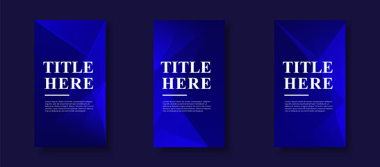 creative story background.dark blue gradations.slash effect abstract memphis.set collections.colorful.trendy.eps 10