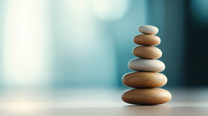 Calm leader with abstract business icons, emphasizing mindful strategic choices, muted background, clarity in focus