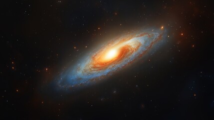 Fototapeta premium Spiral Galaxy in Deep Space Cosmic Dust Stars and Nebulae