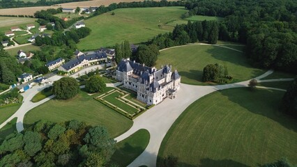 drone photo Menetou-Salon castle france europe