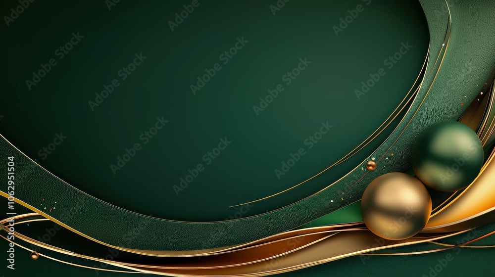 Poster elegant green background with subtle abstract design elements and ample space for text or logos, per