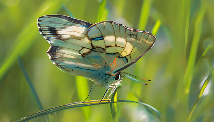 butterfly on a leaf, generative ai	