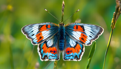 butterfly on grass, generative ai	
