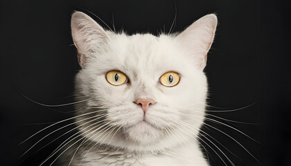 black and white cat, generative ai	
