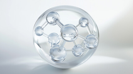 glass sphere on white background