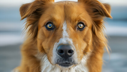 golden retriever portrait, generative ai	
