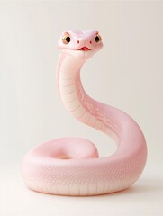 Fototapeta premium Cartoon Snake Vector Illustration, Cute Reptile Character, Funny Wild Animal