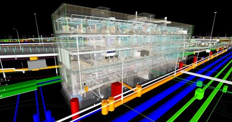 The BIM model of road infrastructure and underground urban utilities	