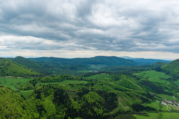 Fototapeta premium View from Vapec hill in Strazovske vrchy mountains in Slovakia