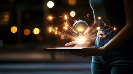 An international business manager reviewing market entry strategies and global partnerships on a digital interface, with empty space for text