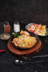 noodle with spices on a table